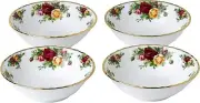 Royal Albert Old Country Roses Bone China Bowls 4pc Set, 6.2"