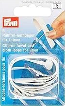 Prym PRYM_401206-1 Clip-On Towel and Cloth Loops for Linen White