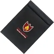 SEWACC Fireproof Document Bag File Pouch Security Storage for Home Office School Heat Resistant Stylish Portfolio Pouch for Document Organization