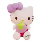 Kawaii Hello Kitty Plush Dolls With Strawberry Cat Stuffed Soft Toys Cushion Sof