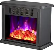 Freestanding Electric Fireplace Indoor Space Heater Log Burner Electric Fire Stove with Realistic Log Wood Burning Flame 3D Effect Safety Cut-Out System 700W/1500W