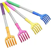 Wpeng (4- PACK) Portable Extendable Telescopic Plastic Back Scratchers/Hand Massager/Backslap With Rubber Handles