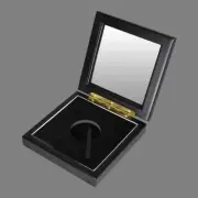 Wood Display Glass Top Box Large Coin Capsule / Challenge Coin Black Matte