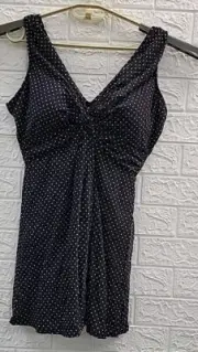 New Miraclesuit Pin Point Marais One Piece Swimsuit Size 18