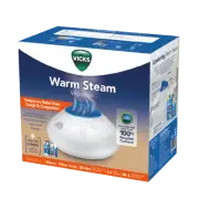 Vicks Warm Steam Vaporizer Humidifier, 600 sq ft, White, V150RYUPC