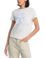 Re/Done Snoopy Surfs Classic Tee Large