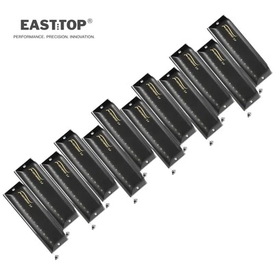 EASTTOP Chromatic Harmonica Set of 12keys 12Holes Mouth Organ Harmonica Set Gift