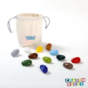 【Crayon Rocks 酷蠟石】12色 風景 & 大自然色系｜超顯色、塗色同時訓練正確握筆姿勢、安全天然大豆蠟筆