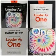 Sharper Image Bluetooth Speaker Louder As One Rechargeable Tie Dye NIB Sealed