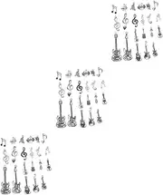 [TEHAUX] 9 Packs Jewelry Findings Hair Accessories DIY Making Accessories Music Bracelet Money Earring Rotary Sprayer DIY Hanging Pendant Mixed Instrument Charms Note Guitar