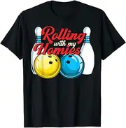 [VidiAmazing] Rollin with My Homies Retro Bowling ds396 T-Shirt