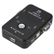Dual/2-Port USB VGA KVM Switch Box Mouse Keyboard Monitor Sharing Computer PC C