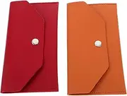 [CTIRCHIU] 2pcs Pu Cash Envelope Wallets Budget Binder for Organizing Money Checks and Cards Handheld Design for Men Women for Budgeting and Billing