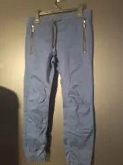 Bad Boy Kids Chinos Pants Size 12 Elastic Waist Cuffs Zip Pockets Drawstring