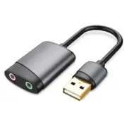 USB External Sound Card 3.5mm Adapter USB to Microphone Speaker Audio Adapter