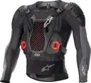 Alpinestars Bionic Plus V2 Protector Jacket, black-red, Size M for Men Black Red