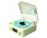 Wireless Waves Vinyl Player Mini Bluetooth Speaker Vinyl Record Player Green