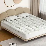 Giselle Bedding Bamboo Fibre Cover Mattress Topper King Size 1000GSM, 7.5cm Thick Pillowtop Toppers Fitted Washable Hypoallergenic, Breathable Underlay Mat Pad Mattresses Protector