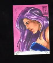2018 Upper Deck Marvel Masterpieces Jewel Alias Sketch card by Carlos Eduardo