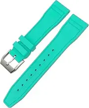 [VEVEL] 20mm 21mm 22mm Fluororubber Watchband，For IWC IW3881 IW3777 Upgrade Replacement Watchbands Soft Fluororubber Strap