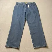 LL Bean Jeans Mens 38x29 Blue Denim Flannel Lined Outdoors Lumberjack Adult NEW