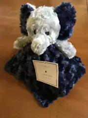 Manhattan Kids Navy Elephant Blankie Rosette Plush Cuddly Pal Security Blanket