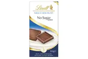 2 x Lindt No Sugar Added Milk Chocolate Block 100g