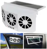 3 Fans Solar Power Car Pickup Cooler Side Window Air Vent Exhaust Ventilation (for: Honda Civic)