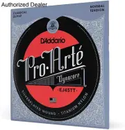 EJ45TT D'Addario Pro-Arté Dynacore Classical Titanium Trebles Normal Tension