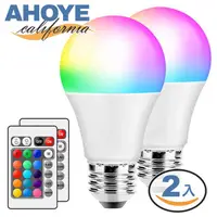 在飛比找PChome24h購物優惠-【Ahoye】可遙控調色調光LED智慧燈泡10W-2入組 智