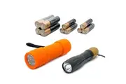 2PK Tomcat LED Pocket Light Torch Flashlight w AAA & AA Duracell Battery Pack