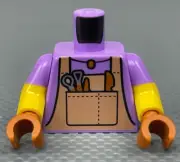 LEGO Minifigure Torso Nougat Overalls Apron Tools Necklace Series 24 Potter (x1)