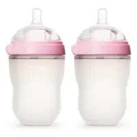 在飛比找momo購物網優惠-【comotomo】矽膠奶瓶二入250ML(粉紅色)