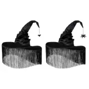 Halloween Party Witch Hat for Women Wide Brims Wizard Hat Girl Headwear