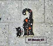 DIY Mosaic Kit: A Black and White Cat – Great for Beginners, Adults, Kids