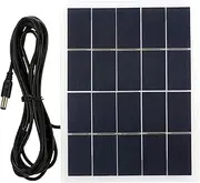 3W 5V Solar Panel with DC Port Polycrystalline Silicon Solar Cell DIY Waterproof Camping Portable Power Solar Panel Compatible for 3.7V Battery Street Light Garden Lamp Home Fan Pump