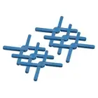 6 Pcs Foldable Silicone Trivet, Trivet Mats for Hot Pots, Dark Blue