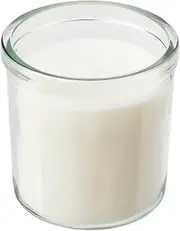 [IKEA] JAMLIK Cream Scented Candles in Glass Jars, Vanilla & Warm Milk, 40 Hours Each - Set of 2