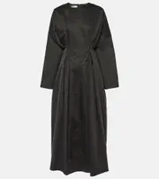 [CO] CO Gathered cotton midi dress AU 8 black