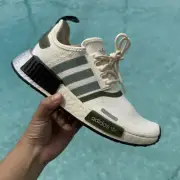 Adidas NMD R1 Boost White Focus Olive Women's Athletic Shoes GX6490
