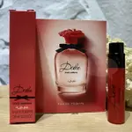 DOLCE & GABBANA D&G DOLCE ROSE 傾心花園淡香水 0.8ML｜期間限定◆秋冬迷人香氛