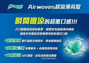 【Airwaves】超涼無糖薄荷口香糖超值包 62G