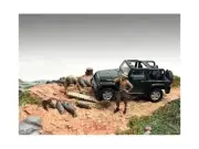 "4X4 MECHANICS" SET 1 OF 2 DIECAST FIGURES FOR 1/43 AMERICAN DIORAMA 43001