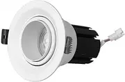 Recessed Ceiling Light,5W LED Recessed Spot Downlights Tilt Ceiling Lights Rotatable Direction Adjustable 15-60 Beam Angle Cob Downlight 70-80MM ACWarm White Lighting 3000K