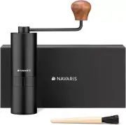 ✅ Navaris Manual Coffee Bean Grinder - Hand Crank Mill w/ Stainless Steel Burr ✅