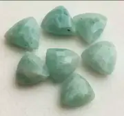 8mm Amazonite Trillion Faceted Gemstones, Amazonite Double Side Cut Gems