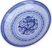 KOCKSHION 1Pc Retro Pattern Ceramic Snack Plate Fruit Dish for Kitchen Use Handmade Elegant Design Safe Food Grade Serving Appetizers and Desserts