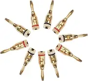 Angoily 5 Pairs Banana Plugs Banana Plugs for Speaker Wire Plug Banana Connector