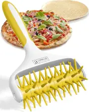 Pizza Dough Docker, Pastry Roller with Spikes, Pizza Docking Tool for Home & Com