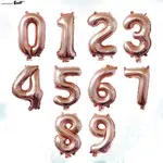 ROSE GOLD HELIUM 40"/32" BIRTHDAY PARTY NUMBER FOIL BALLOONS